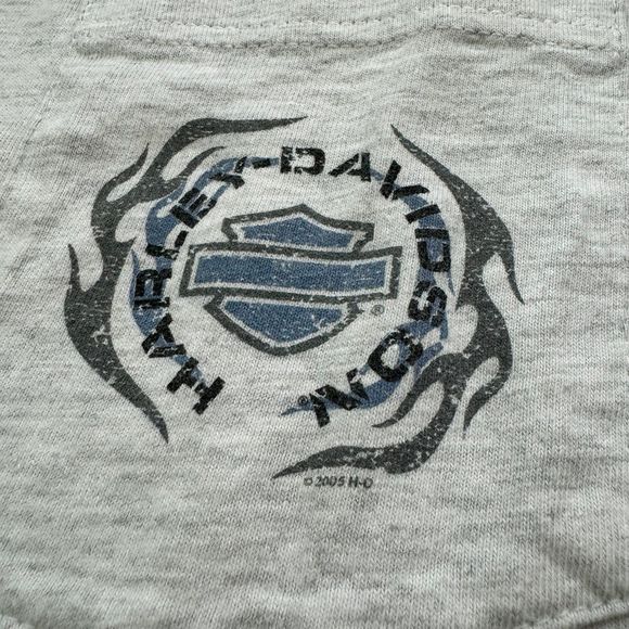 VTG Harley Davidson Heather Gray Pocket T-Shirt Size M - Picture 3 of 7